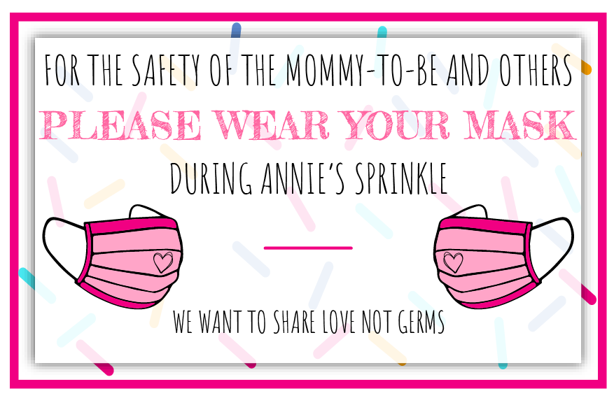 Baby Shower Mask Card